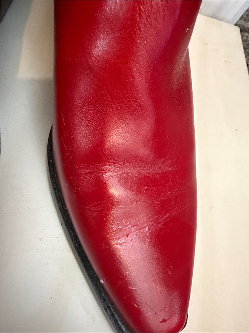Madewell red leather ankle boots size 9.5 - Picture 4 of 5